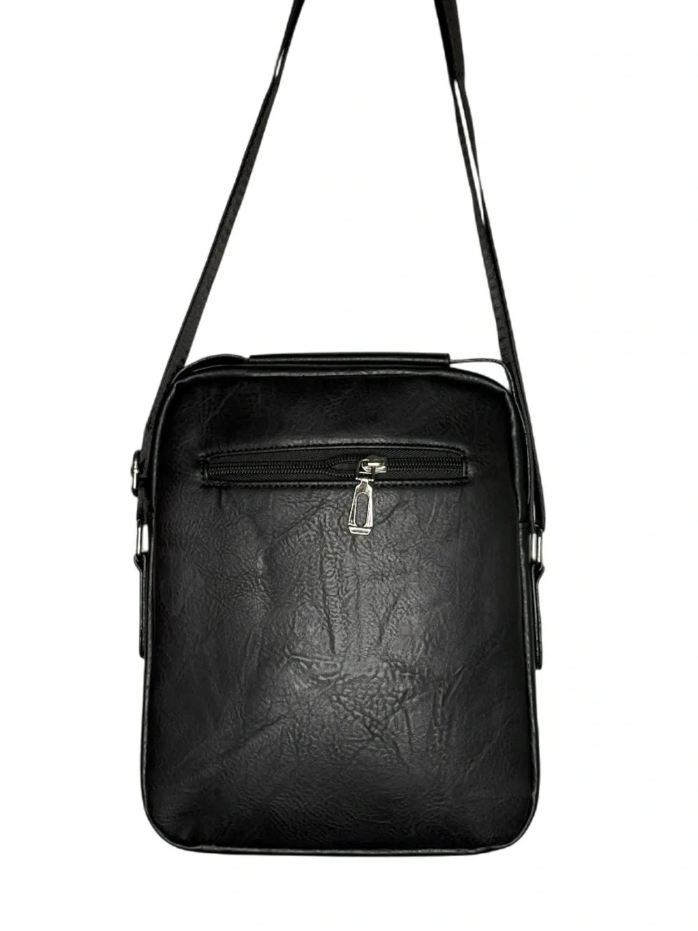 La Philipe Men’s Black Vegan Leather Messenger/Travel Bag - NWT